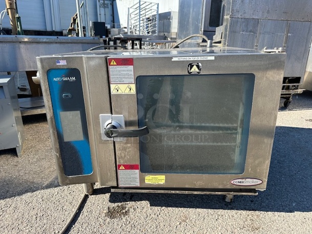 One WORKING Alto Sham Combi Smoker, With A 240-480 #Y120 Step Up Or Step Down Transformer And Disconnect. Model# 7.14ESI/SK. 440-480 Volt. 3 Phase. 44X40X34 - Image 2 of 6