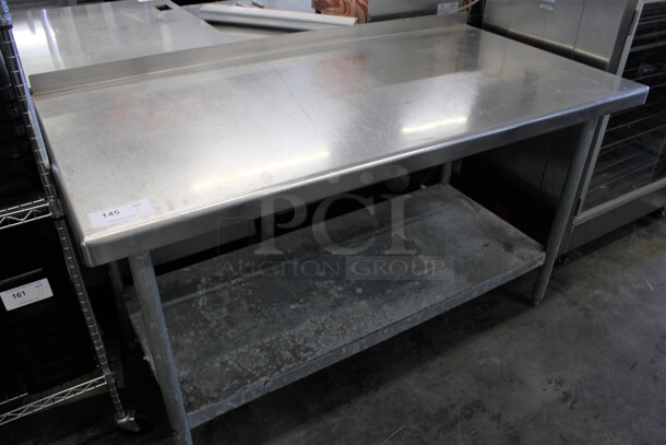 Stainless Steel Commercial Table w/ Metal Under Shelf. 60x30x36