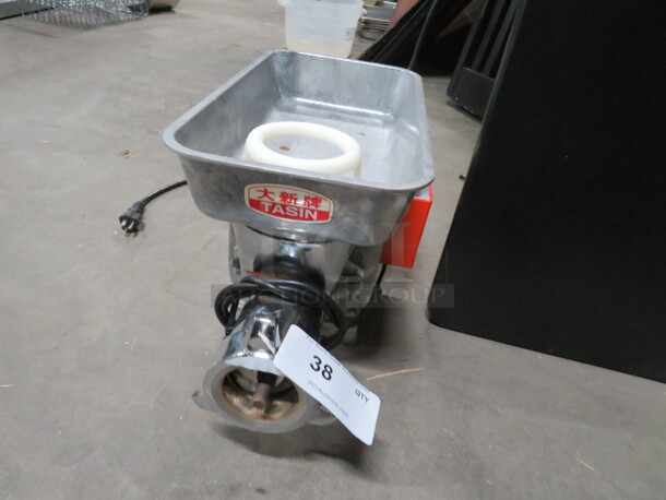 One Tasin Electric Meat Grinder. Model# TS-102AL. 110 Volt. 11X18X12 - Image 1 of 3