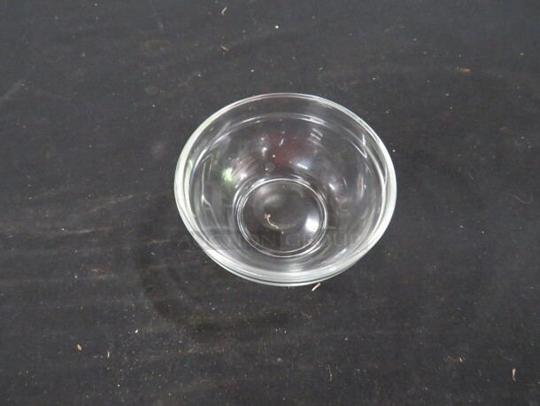 4 Inch Clear Glass Stacking Ramekin. 9XBID - Image 1 of 1