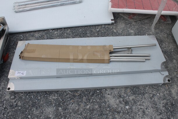 BRAND NEW SCRATCH AND DENT! Avantco 178SSDOS6018 Commercial Stainless Steel Disassembled Double Deck Overshelf.  - Image 1 of 5