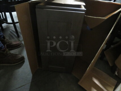 One NEW Echelon 1 Door, Cabinet In A Storm Finish. W1224L. 