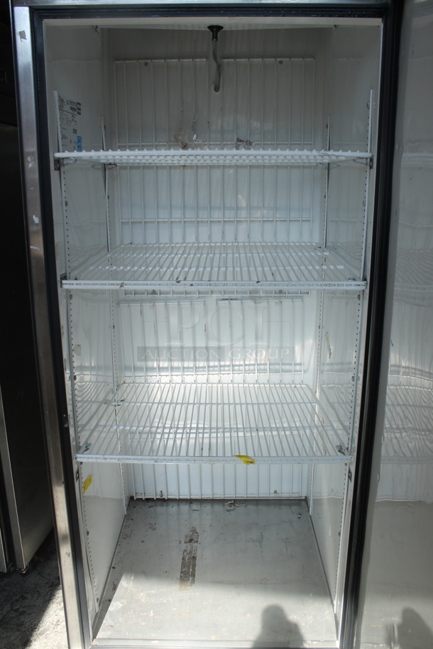 2013 True T-23F ENERGY STAR Stainless Steel Commercial Single Door Reach In Freezer w/ Poly Coated Racks on Commercial Casters. 115 Volts, 1 Phase. Tested and Working! - Image 2 of 5