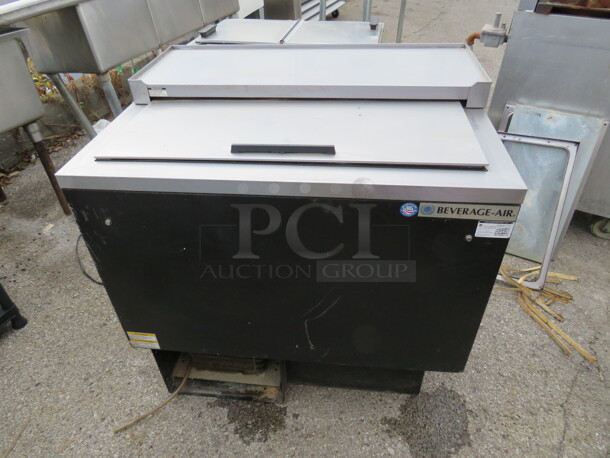 One Beverage Air Glass Chiller. Model# GF34L-B. 120 Volt. 34X26X34 - Image 1 of 1