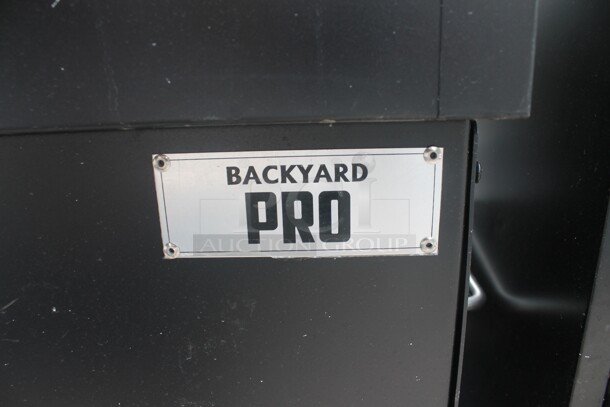BRAND NEW SCRATCH AND DENT! Backyard Pro 554SMOKR60AS 60" Charcoal / Wood Smoker Grill with Adjustable Grates and Dome - Assembled - Image 6 of 6