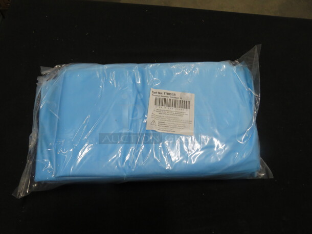 One Case Of Blue Poly Aprons. 10X10 100ct.