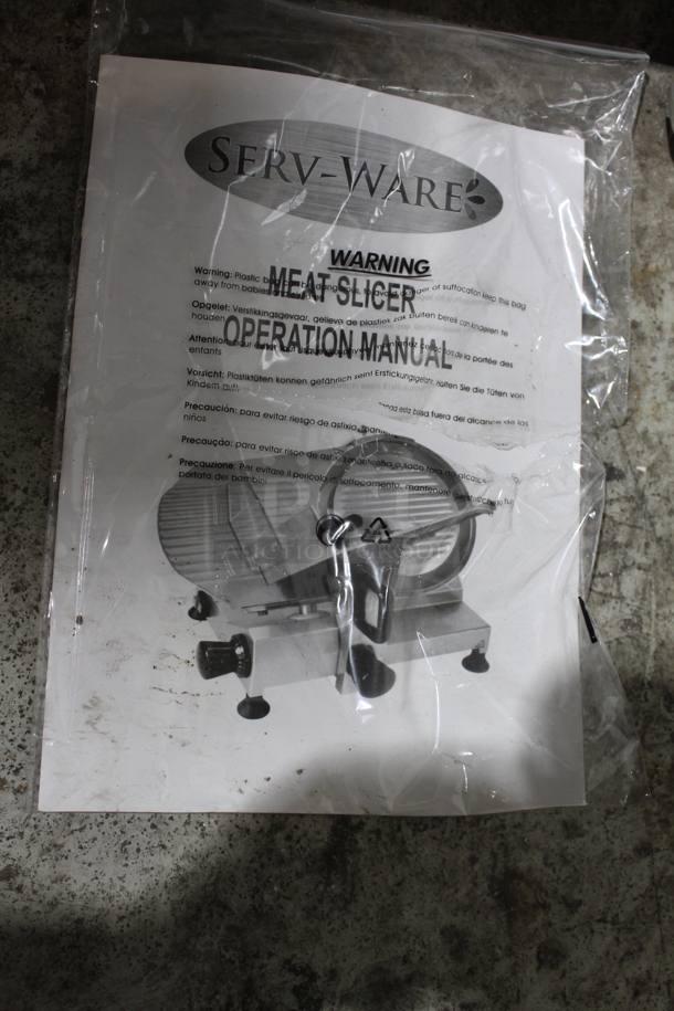 2017 Serv-Ware SLC-12 Stainless Steel Commercial Countertop Meat Slicer w/ Blade Sharpener. 110 Volts, 1 Phase. Tested and Working! - Image 5 of 7