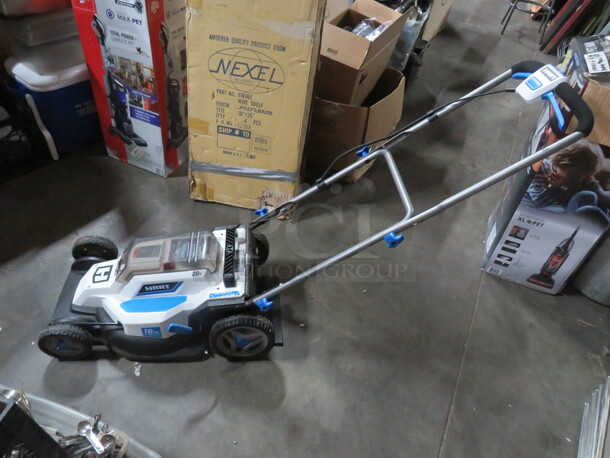 One Working Hart 20 Volt 16 Inch Cut Battery Operated Lawn Mower With Battery And Charger. - Image 2 of 3