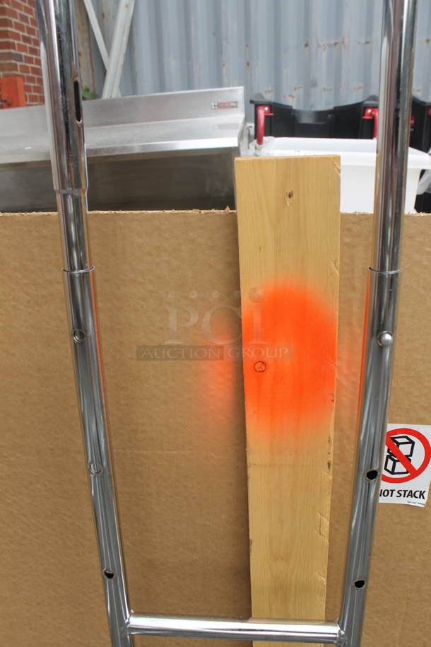 3 Chrome Finish Metal Clothing Racks on Commercial Casters. 50.5x22.5x62.5, 39x22x50. 3 Times Your Bid! - Image 5 of 6