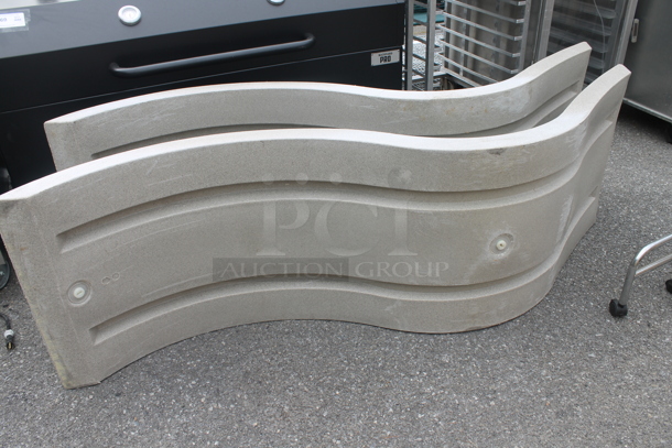 2 Tan Poly Ledge Lounger Chairs. 2 Times Your Bid! - Image 5 of 7