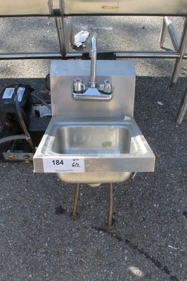 Commercial Stainless Steel Wall Mount Hand Sink With Gooseneck Faucet.