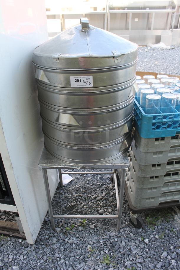 Metal 5 Tier Container on Table. - Image 1 of 3