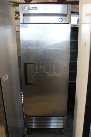 2017 True T-19F Stainless Steel Commercial Single Door Reach In Freezer w/ Poly Coated Racks. 115 Volts, 1 Phase. Tested and Powers On But Does Not Get Cold
