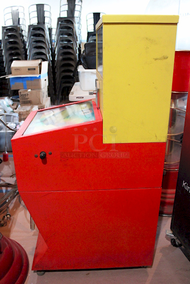 EXCITING! Impulse Industries Play More Win More Gumball Machine, High Quality Pinball Style Gumball Vending Machine. Accepts Quarters, .50¢ To Play. On Heavy Duty Commercial Casters, Holds Up To $400.00 In Quarters. Capable Of Vending Gumballs, Bouncy Balls, Or Jawbreakers. Currently Filled With Bouncy Balls. 54" H x 18" W x 24" D 
 - Image 4 of 10