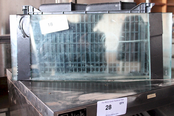 NICE! Glass Panes For Sneeze Guard/Section Divider. (3) 23-1/2x9-1/2 Glass Panes. 5x Your Bid