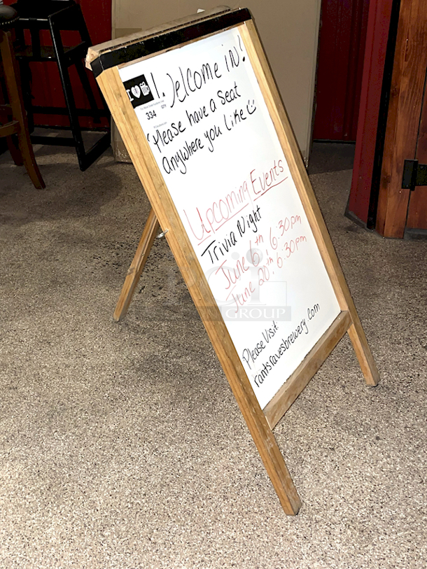Sandwich Style Dry Erase Collapsable Sign - Image 2 of 4