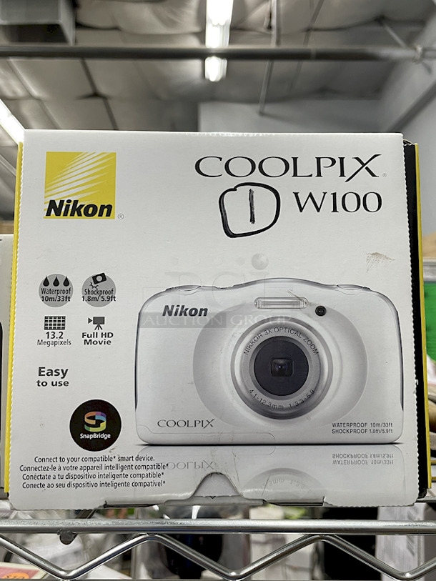 Digital Cameras [1] Fujifilm FinePix XP135 Rugged Waterproof Digital Action Camera / Camcorder - Black , [2] Nikon Coolpix A10 Digital Camera, [1] Nikon Coolpix W100 - digital camera - Image 12 of 12