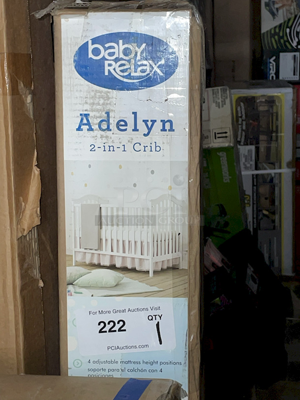 Baby Relax Adelyn 2-in-1 Convertible Crib, White. 54.25in W x 31.5in D x 41.63in H - Image 12 of 12