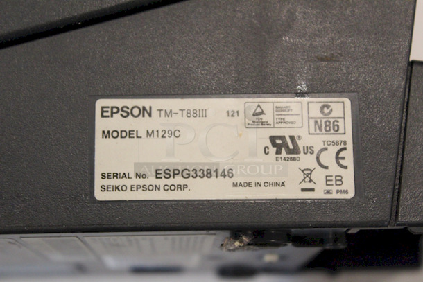 HIGH VOLUME! Epson TM-T88III M129C Epson Thermal POS Receipt/Kitchen Printer 5-3/4x7-3/4x6 - Image 5 of 5