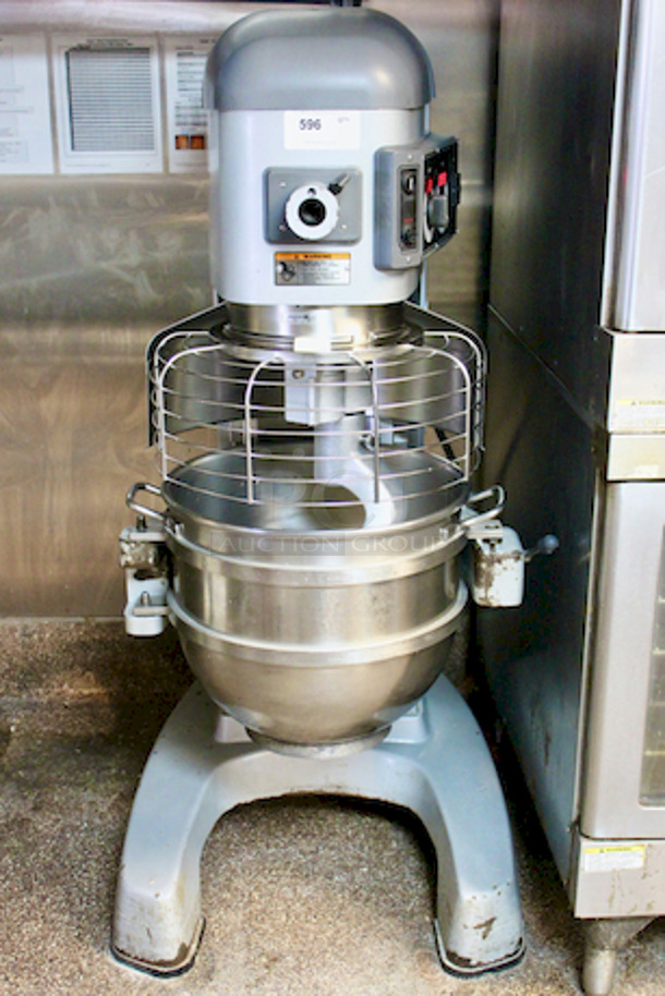 Hobart Legacy HL600-1STD 60 Qt. Planetary Floor Mixer with Guard - 240V, 3 Phase, 2.7 hp Stainless steel bowl guard; Swing-out bowl and power bowl lift.   INCLUDES: "ED" Large Dough Hook, 60qt Bowl and Bowl Dollie.   28 2/3x48-1/4x61-3/10.   50/60Hz; 1ph @ 16amps; 3ph @ 8amps - Image 2 of 6
