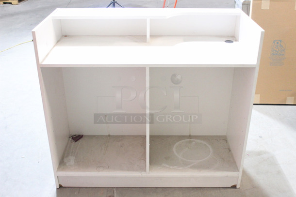 AWESOME! 48” Wooden Point of Service Station. White. 48x22-1/8x22 - Image 3 of 6