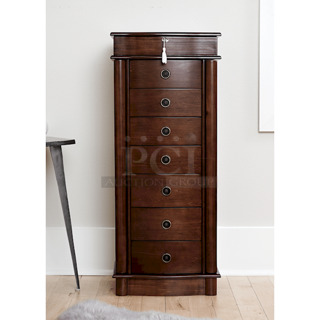 Hives and Honey Jenny Freestanding Wood Jewelry Armoire - Walnut