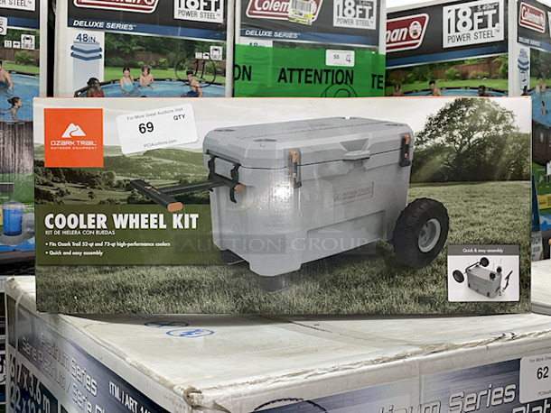 Ozark Trail Cooler Wheel Kit – Fits Ozark Trail 52-qt and 73-qt high Performance Coolers