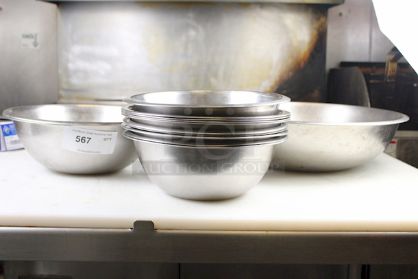 SCORE! 12 Various Sized Stainless Steel Mixing Bowls. 12x Your Bid - Image 3 of 8