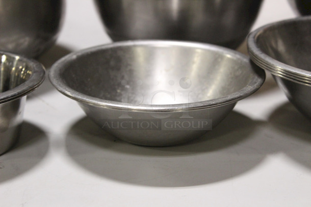 GRADUATED! Stainless Steel Mixing Bowls: (2) 5-1/2x2; (3) 6-1/2x2; (4) 7-1/2x2-1/2; (8) 8x3-1/2; (1) 9x4; (1) 9-1/2x4. 19x Your Bid  - Image 3 of 6