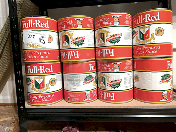 HUGE LOT! Stanislaus Full-Red Fully Prepared Pizza Sauce, 6LB & 11OZ Cans. 15x Your Bid - Image 1 of 2