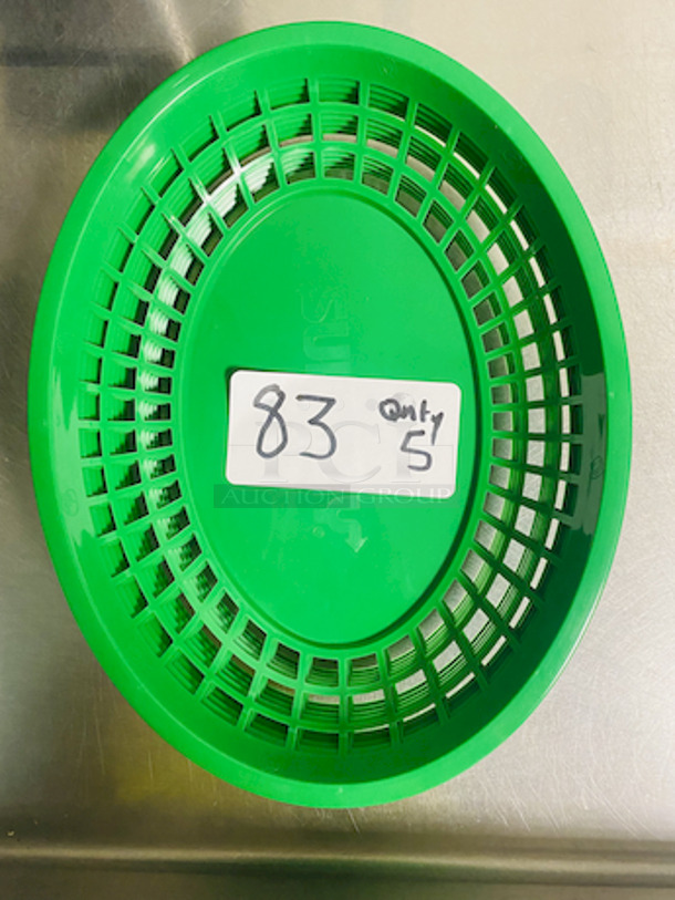 NICE. Like New, Plastic Green Baskets.
9x12x1-7/8

5x Your Bid - Image 1 of 2