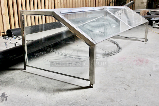 NEW! Never Used Glass Sneeze Guard. 
78-1/4x31-1/8x23 - Image 3 of 5