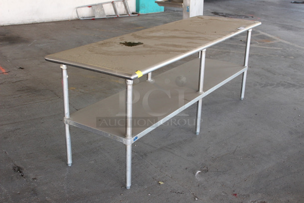 AWESOME! 8ft Stainless Steel Prep-Table/Equipment Stand With Under-Shelf 96x30x35 - Image 3 of 4