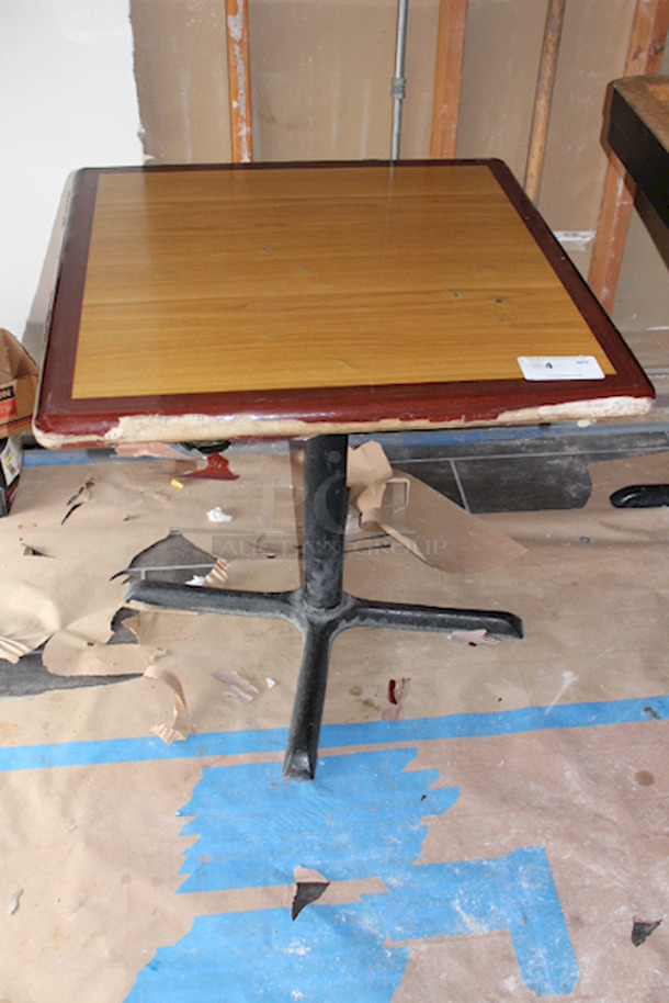 30"x30" Wood Laminated Table Top With Base. 30"x30"x29" - Image 3 of 4