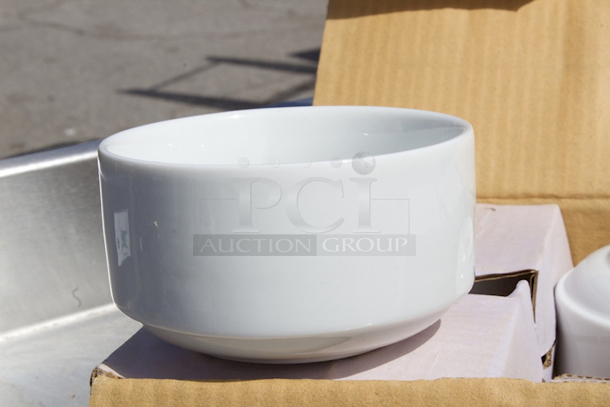 BRAND NEW-NEVER USED! TriMark® Alani, Stacking Soup Cup w/o Handle, 10 oz, 4 1/8" dia. x 2 1/4"H. 6pcs In total.  - Image 5 of 6