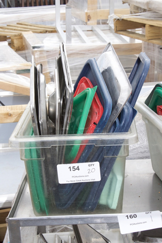 Bin Full of 20 Different Metal & Plastic Lids. Various Sizes. 20x Your Bid. 