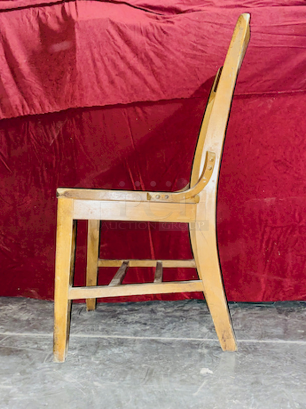HUGE LOT! (60) Wooden School House Chairs. 
17x19-1/2x35 (18” Seat Height).

60x Your Bid - Image 3 of 6