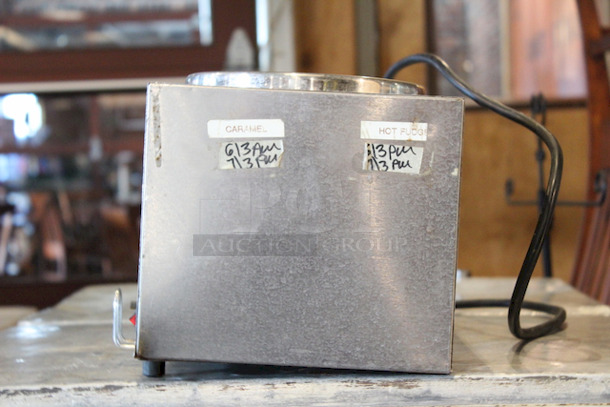 NICE! Server 80360 Base Only for Twin FS-4, (2) Separate Thermostatically Controlled Wells, Accepts (2) 6-1/2" Insets, Stainless Steel Construction, 120v, 1000w 
17x8-1/2x8 - Image 3 of 7
