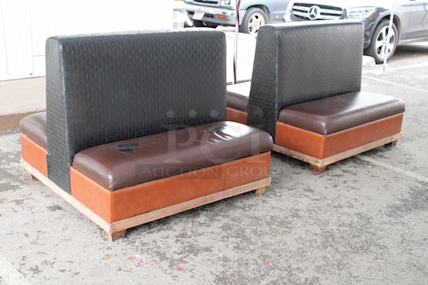 SWEET! TWO Double Sided Cushioned Booths. 48-1/2"x50"x42". 2x Your Bid - Image 4 of 9