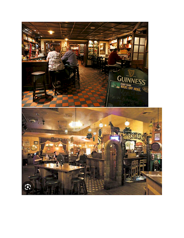 COMPLETE!! JC Wooloughan Irish Bar Formerly Located In The Rampart Casino. This Lot Includes: The Mill Work, Seating, Signage, Tables and More. This lot is disassembled and in storage. Winning bidder is responsible for the pick-up and complete removal. Should assistance in the process be required, please contact PCI West Coast Directly. The link below will direct you to a google drive folder with a complete inventory list and detailed photos. https://drive.google.com/drive/folders/1P0ajmLQVKhLlb5qCwa7Bl5Bi_ImupOlL?usp=sharing - Image 6 of 6