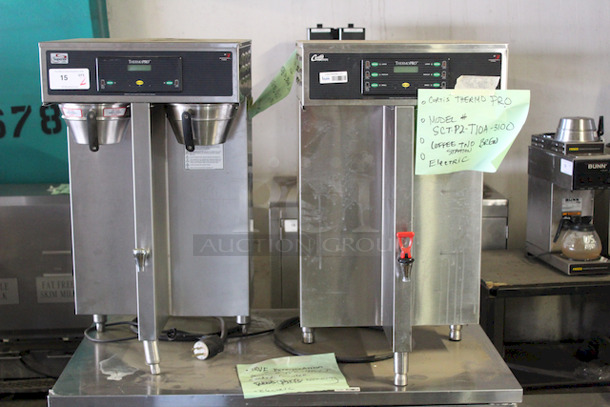 Curtis SCTP2T10A3100 ThermoPro Twin 3 Gallon Coffee Brewer, 220V, 3 Phase. 2x Your Bid

