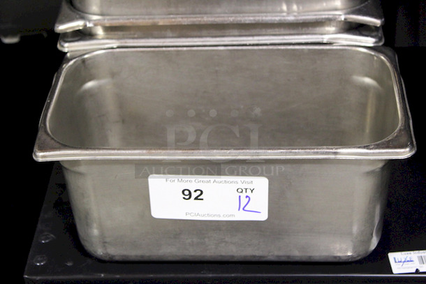 Set of 18 Stainless Steel 1/3 Pans, 6" Deep. 12x Your Bid. - Image 3 of 3