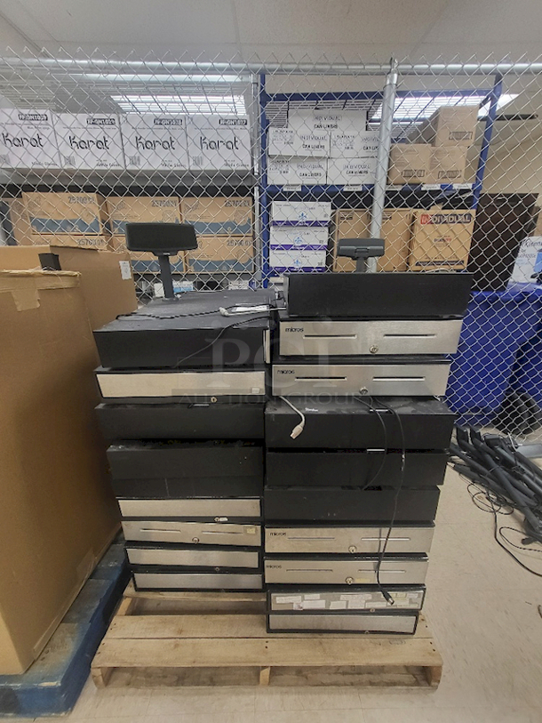 USED! Micros Point Of Sale Terminals. 
(9) Workstation 4s, (24) Workstation 5s, (35) Workstation 5As. Located Offsite at Marriott Hotel (Las Vegas). In-Person Item Removal Is By Appointment Only. - Image 2 of 9