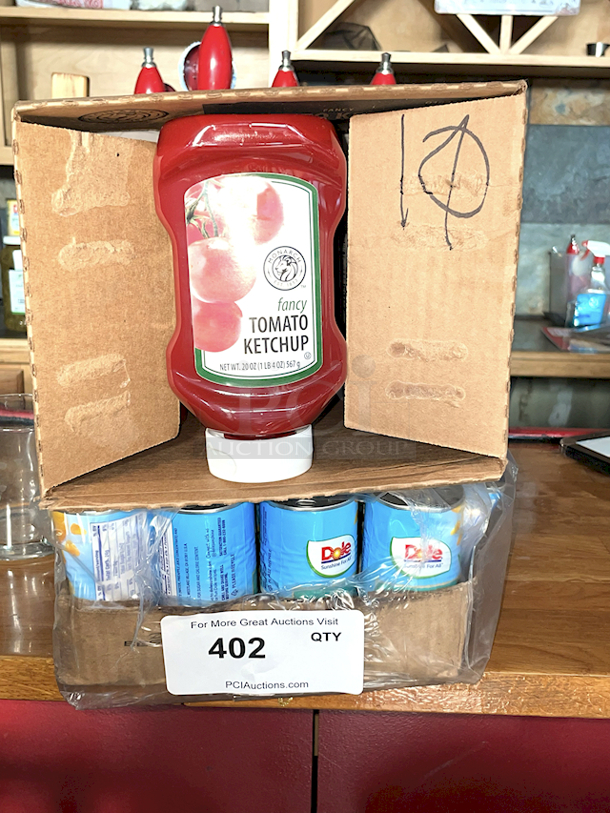 DOUBLE UP! 10 Pack Of Fancy Tomato Ketchup & 23 Pack Of Pineapple Cans. 2x Your Bid.  - Image 1 of 3