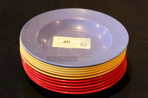 LIKE NEW! GET B-1611 16 oz Melamine Pasta Bowl, Multi-Color. 16 oz. (25-4/5 oz. rim full), 11-1/4" diameter x 1-3/4" deep, round, wide rim, break-resistant, dishwasher safe, BPA free, melamine, NSF
10x Your Bid

