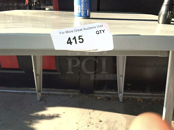 Outdoor 4 Seater Metal Table, Gray. - Image 7 of 7