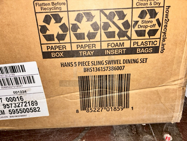 BOX 2 of 2 - Better Homes & Gardens HANS 5 Piece Sling Swivel Dining Set - Dining Table Only
 - Image 3 of 3