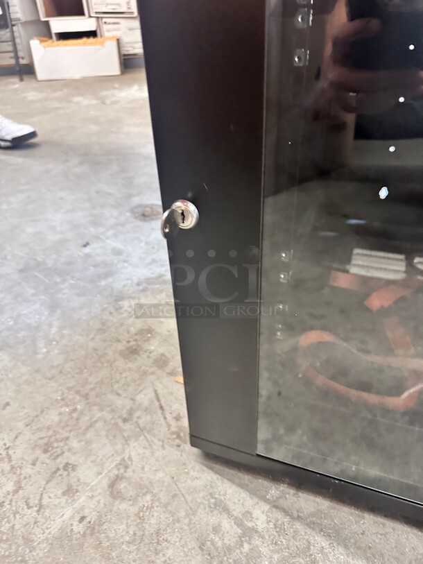 25 inch Tall steel component rack With a Key Great for Camera and Music  - Image 2 of 5