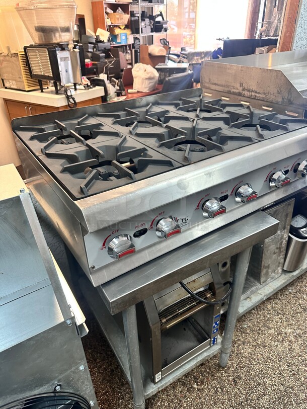 Like New CPG R-CPG-36-NL 6 Burner Gas Countertop Range / Hot Plate - 132,000 BTU Working - Image 3 of 6