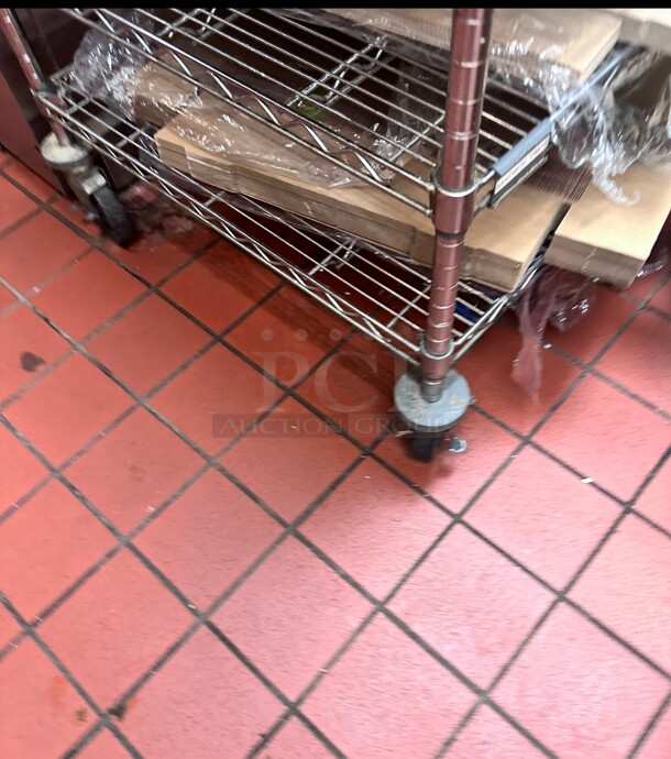 Commercial Stainless Steel Work Table With One Over Shelf and 3 Under Shelves NSF On Casters - Image 4 of 6